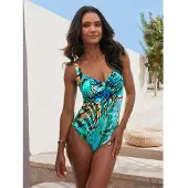 Sunflair Badeanzug , Damen, Gr. 36, Cup B, grün (smaragd, türkis, bedruckt), Elasthan, Polyamid, Badeanzüge Badeanzug