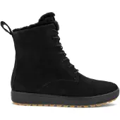 Ecco Schnürboots "SOFT 7 TRED W", Damen, Gr. 42, schwarz, Nubukleder, Schuhe Schnürboots, mit Warmfutter