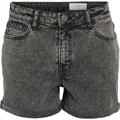Noisy May Damen High Waist Jeans Shorts Dark Grey Denim
