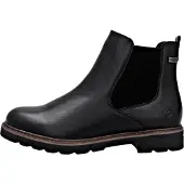 Remonte Chelseaboots , Damen, Gr. 43, schwarz, Elastischer Einsatz, Leder, unifarben, Schuhe Chelseaboots, Winterstiefelette, Klassik-Boots mit wasserabweisender TEX-Membran, Topseller