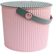Hachiman Eimer mit Deckel Omnioutil rosa, 27.1x21.1x25.4 cm