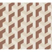 Living Walls Vliestapete "3D-Tapete Würfelmuster - Geometrische Vliestapete", braun (rot), B:0,53m H:0,02m L:10,5m, Vlies, Tapeten, Vliestapete