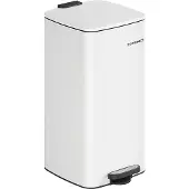 Songmics Mülleimer 30 Liter aus Stahl wolkenweiß LTB593W02