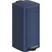 Songmics Mülleimer Küche, 30 Liter Abfalleimer, Tretmülleimer, Stahl, mit Inneneimer, Softclose, Offenhaltefunktion, mitternachtsblau LTB593Q02