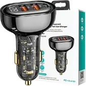Usams Ład. Sam. 2Xusb+1Xusb-C 125W Schnellladegerät Transparent Schwarz Cc158Cc01 (Us-Cc158)
