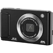 INF 4K HD-Digitalkamera mit Vorder- und Rückkamera und Stabilisierung Schwarz