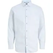 Jack & Jones Langarmhemd "JPRBLAPARKER DETAIL L/S SHIRT NOOS", Herren, Gr. L, N-Gr, weiß, Web, Obermaterial: 100% Baumwolle, unifarben, slim fit normal, Hemden Langarmhemd