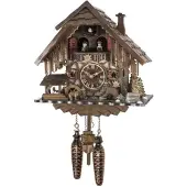Engstler - 48713_MT - Kuckucksuhr - 1-Tag-Kettenzugwerk - Nussbaum - mit Musik mit Tanzpaar - 35 cm
