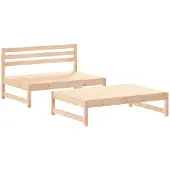 vidaXL 2-tlg. Garten-Lounge-Set mit Kissen Massivholz