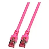 Dönges Patchkabel Cat. 6, 2x RJ45 mit S/FTP, 20m, magenta - magenta