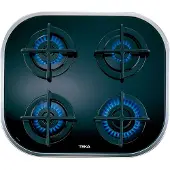 Teka CG.1 4G AI AL, Schwarz, Integriert, Gaskochfeld, Glas, 4 Zone(n), 4 Zone(n)