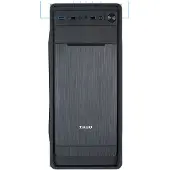 TooQ TQC-5701U3C-B, Midi Tower, PC, Schwarz, ATX, micro ATX, Mini-ITX, Stahl, 15 cm