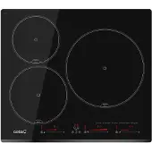 CATA INSB 6003E2 BK, Schwarz, Integriert, 59 cm, Zonen-Induktionskochfeld, 3 Zone(n), 3 Zone(n)