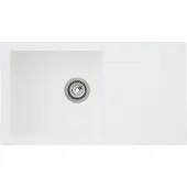 Respekta Einbauspüle Küchenspüle Spüle Granit Mineralite 78 x 44 Weiß Denver