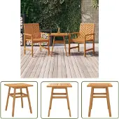 The Living Store Beistelltisch 45x45x60 cm Massivholz Akazie