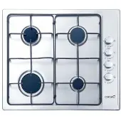CATA GI 6004 X, Schwarz, Edelstahl, Integriert, Gaskochfeld, Edelstahl, 4 Zone(n), 4 Zone(n)