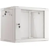 Lanberg WF01-6409-10S, Wandmontiertes Regal, 9U, 60 kg, 18 kg, Grau