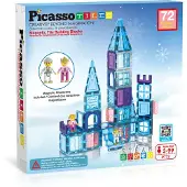PicassoTiles Magnetischer Bausatz Ice Winter 72 Teile