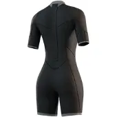 Mystic Brand Flatlock 3/2mm Damen-kurzarm-shorty Mit Rückenreißverschluss