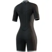 Mystic Brand Flatlock 3/2mm Damen-kurzarm-shorty Mit Rückenreißverschluss