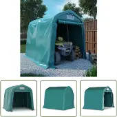 The Living Store Garagenzelt PVC 2,4x2,4 m Grün