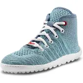 Leguano Barfußschuh "LEGUANITO GO", Jungen, Gr. 23, grün (hellblau, grau), Textil, Schuhe Barfußschuh, Schnürer, High-Top-Sneaker mit biegsamer LIFOLITSohle