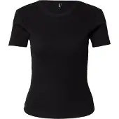 ONLY T-Shirt "T-Shirt ONLVAL LIFE O-NECK TOP 1er Pack", Damen, Gr. L, schwarz, Obermaterial: 95% Baumwolle CO. 5% Elasthan EL., Shirts T-Shirt