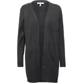B.young Strickjacke "Damen Langarm BYNONINA", Damen, Gr. XL, grau (dunkelgrau melange), Obermaterial: 50% Viskose CV. 27% Nylon NY. 23% Polyester PES., Strickjacken Strickjacke