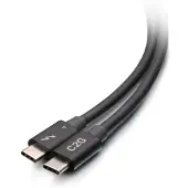 C2G 2 m (6 Fuß) Thunderbolt 4 USB-C Active Kabel (40 Gbps), USB C, USB C, 2 m, 40 Gbit/s, Schwarz, Nickel
