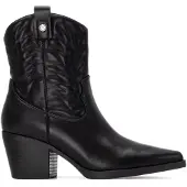Xti für Damen. 14430501-NEGRO Stiefelette 144305 schwarz (36), 5 bis 8 cm, Reißverschluss, Lässig