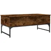 vidaXL Couchtisch Räuchereiche 100x50x40 cm Holzwerkstoff und Metall