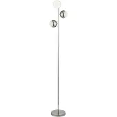 Searchlight LED-Stehleuchte Marbles, chromfarben, Glas, 152 cm hoch