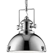 Searchlight Hängeleuchte Metal, industrielles Design, chromfarben