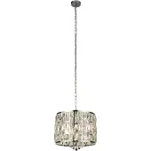 Searchlight Hängeleuchte Bijou, Schirm mit Kristallen, Ø 38 cm, chrom