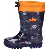 Lico Uni Kinder Power Blinky Gummistiefel, Marine/Orange, 31 EU