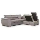 Fun-Möbel Ecksofa Schlafsofa Sofa PASCARA in Stoff Esito Sand Ottomane Rechts