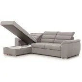 Fun-Möbel Ecksofa Schlafsofa Sofa PASCARA XS in Stoff Esito Dunkelgrün Ottomane Links
