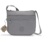 Kipling Arto Umhängetasche Leichtgewicht Mehrere Fächer Verstellbarer Schultergurt – Inviting Grey