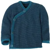 Disana - Kid's Melange-Jacke - Merinojacke Gr 74/80 blau