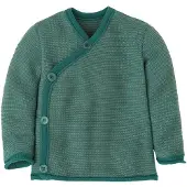Disana - Kid's Melange-Jacke - Merinojacke Gr 74/80 türkis