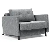 Innovation Living Sessel "CUBED 90 mit Armlehnen, Schlafsessel Breite 104cm", grau (granit), B:104cm H:77cm T:103cm, Sessel, Sessel