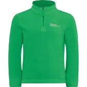 Jack Wolfskin Stehkragenpullover "TAUNUS HALFZIP K", Kinder, Gr. 152, grün (mystic grün), Fleece, Obermaterial: 100% Polyester, Pullover Stehkragenpullover, mit hohem Stehkragen, aus Fleece-Material