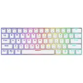 Savio WHITEOUT X2 BROWN, 60%, Kabelgebunden, USB, Mechanischer Switch, QWERTY, Weiß
