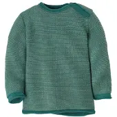 Disana - Kid's Melange-Pullover - Merinopullover Gr 62/68 türkis