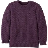 Disana - Kid's Aran-Pullover - Wollpullover Gr 122/128 lila