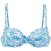 Venice beach Bügel-Bikini-Top "Peony", Damen, Gr. 42, Cup C, blau, Recycling-Polyester, Strukturmuster, Bikini-Oberteile Bügel-Bikini-Top, aus modischer Strukturware