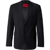 HUGO für Herren. 50540159 Blazer Karl schwarz (52), Lässig, Party, Klassisch, Polyester