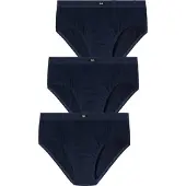 H.I.S. Slip H.I.S, Herren, Gr. XS, 3 Stk., Jersey, blau (marine), Jersey, Obermaterial: 95% Baumwolle, 5% Elasthan, unifarben, körpernah, Unterhosen Slip, ohne Seitennaht