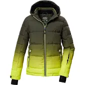 Killtec Jungen Skijacke/Ski-Steppjacke mit Kapuze und Schneefang KSW 382 BYS QLT