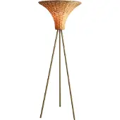 SalesFever Stehlampe "Aleah", rosa (kupfer, natur), 1, Ø 55cm H: 150cm, 1 Stk., Leuchten, Gestell kupferfarben, Stehlampe
